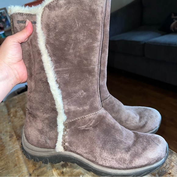 Patagonia Lugano Espresso Brown Suede Waterproof Winter Boot Primaloft Woman - Picture 3 of 10